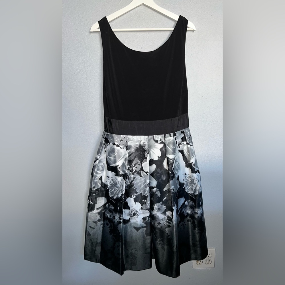 Black and silver dress.